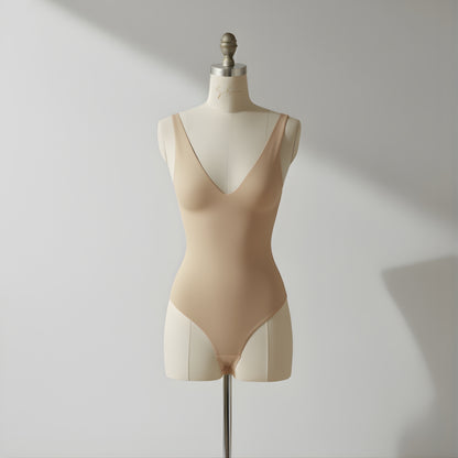 Vue détaillée de la gaine amincissante et confortable Monaco Muse en coloris beige